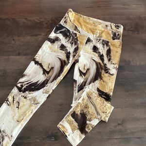 Girls all over print stylish athletic leggings